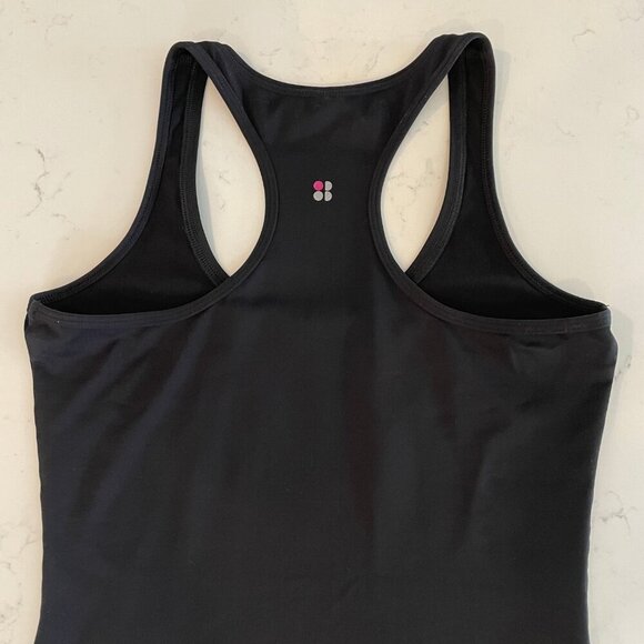 Sweaty Betty Seamless Lightweight Racerback Polyamide Lycra Top Black Sz XS - Picture 4 of 9